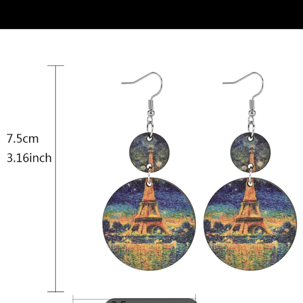 Dangle Eiffel Tower Earrings